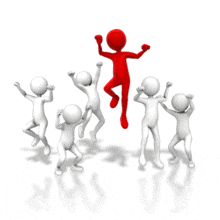 Standing Out Celebration PowerPoint Animation layout preview.