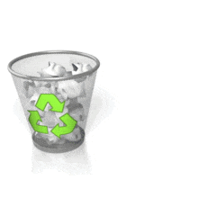 Recycle Paper Toss PowerPoint Animation layout preview.