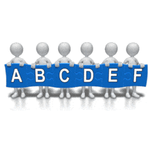 Team Puzzle Six Piece Text PowerPoint Animation layout preview.