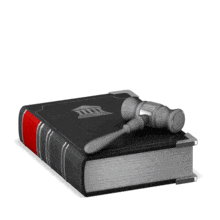 Law Book And Gavel PowerPoint Animation layout preview.