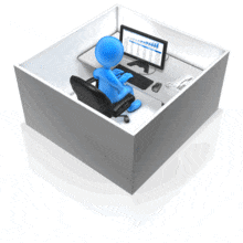 Working In A Box PowerPoint Animation layout preview.