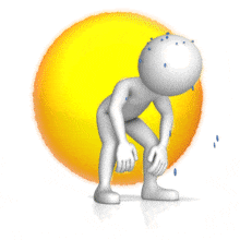 Exhausted Figure In The Sun PowerPoint Animation layout preview.