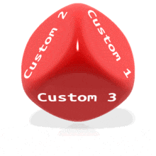 Rotating Custom Dice PowerPoint Animation layout preview.