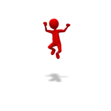 Figure Jumping Up PowerPoint Animation layout preview.