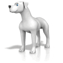 Dog Sitting Down PowerPoint Animation layout preview.