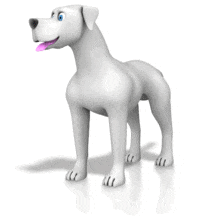 Dog Panting Wagging Tail PowerPoint Animation layout preview.