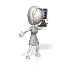 Woman Talking On Cell Phone PowerPoint Animation layout preview.