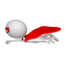Superhero Flying In Air PowerPoint Animation layout preview.
