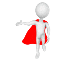 Super Hero Gesturing PowerPoint Animation layout preview.