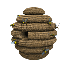 Beehive Bees PowerPoint Animation layout preview.