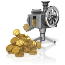 Coin Maker Machine PowerPoint Animation layout preview.