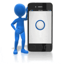 Smart Phone Swipe Screen PowerPoint Animation layout preview.