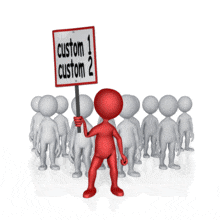 Custom Protester With Followers PowerPoint Animation layout preview.