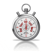 Custom Stopwatch PowerPoint Animation layout preview.