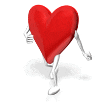 Heart Walking PowerPoint Animation layout preview.