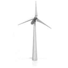 Wind Turbine Spinning PowerPoint Animation layout preview.