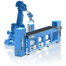 Robot Arm Move Objects PowerPoint Animation layout preview.