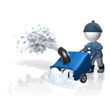 Figure Snowblowing PowerPoint Animation layout preview.