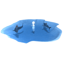 Surrounded By Sharks PowerPoint Animation layout preview.