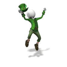Jumping Leprechaun PowerPoint Animation layout preview.