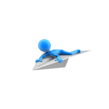 Riding The Paper Airplane PowerPoint Animation layout preview.