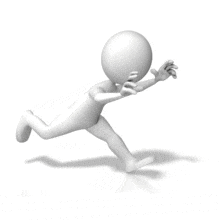 Figure Running Scared PowerPoint Animation layout preview.