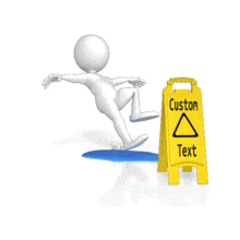 Figure Slipping On Water Custom Sign PowerPoint Animation layout preview.