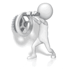 Figure Cranking Wheel PowerPoint Animation layout preview.