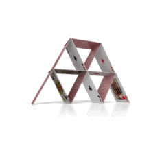House Of Cards Collapse PowerPoint Animation layout preview.