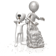 Figure Carving Statue Self PowerPoint Animation layout preview.