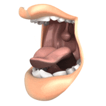 Mouth Yelling Anim PowerPoint Animation layout preview.
