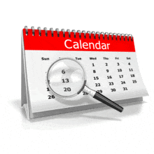 Searching Desk Calendar Days PowerPoint Animation layout preview.