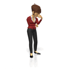 Frantic Business Woman PowerPoint Animation layout preview.