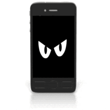 Black Smartphone Spy Watching PowerPoint Animation layout preview.