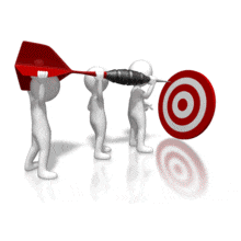 Find The Target PowerPoint Animation layout preview.