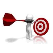 Figure Hit Moving Target PowerPoint Animation layout preview.