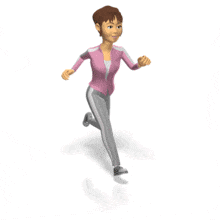Female Running PowerPoint Animation layout preview.