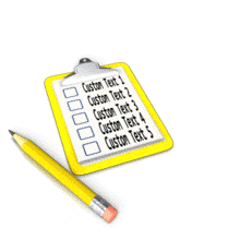 Custom Clipboard Check Em PowerPoint Animation layout preview.