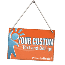 Custom Sign Swinging PowerPoint Animation layout preview.