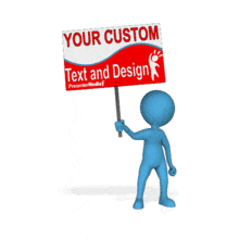 Protester Waving Custom Sign PowerPoint Animation layout preview.