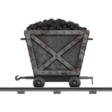 Coal Mining Cart PowerPoint Animation layout preview.
