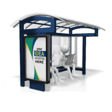 Bus Stop Display Custom PowerPoint Animation layout preview.