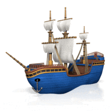 Toony Galleon PowerPoint Animation layout preview.