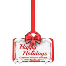 Hanging Swinging Ribbon Sign PowerPoint Animation layout preview.
