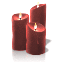 Christmas Candles Flickering PowerPoint Animation layout preview.