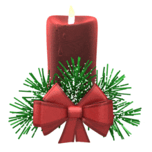 Winter Candle Flicker PowerPoint Animation layout preview.