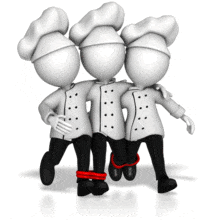 Chef Teamwork PowerPoint Animation layout preview.
