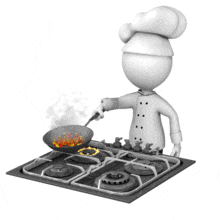 Chef Cooking With Pan PowerPoint Animation layout preview.
