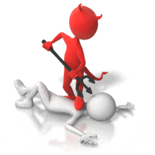 Held Down Devil Pitchfork PowerPoint Animation layout preview.