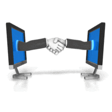 Business Greeting Online PowerPoint Animation layout preview.